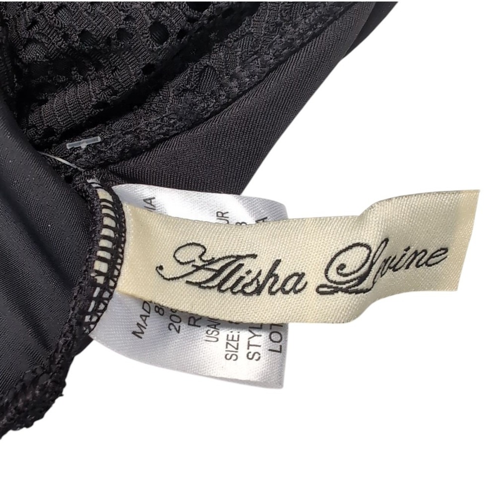 ALISHA LEVINE Swim Dress Womens Size 12 Black Crochet Swimsuit Swimwear NEW NWT - Picture 9 of 11